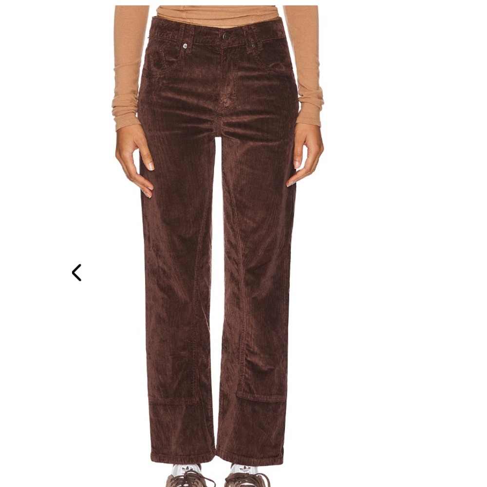Free People We The Free Risk Taker Corduroy Pants Womens 30 Brown High Rise